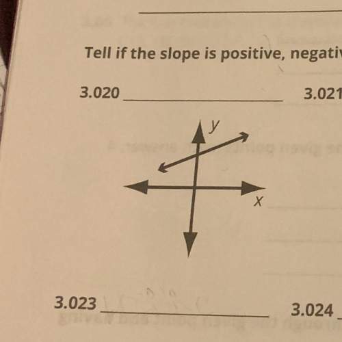 Is this a positive negative or no slope