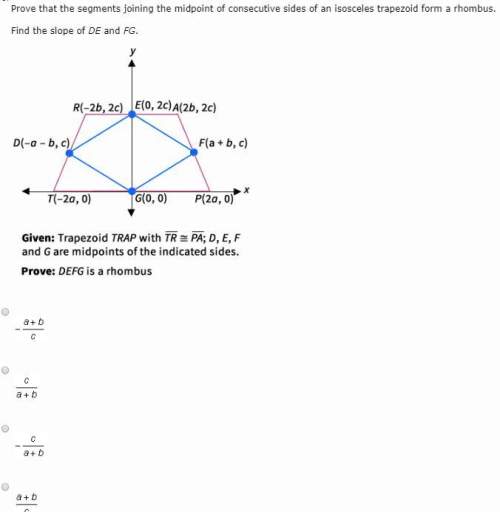 prove that the segments joining the midpoint of consecutive sides of an isosceles trape