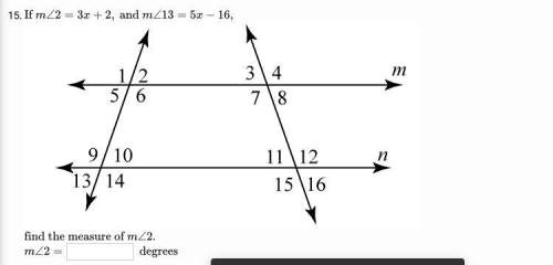 Ineed asap plz (14 ) find the measure of angle 2