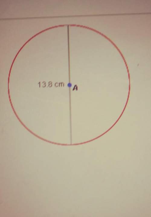 What is the approximate circumference of circle shown below? a.21.7 cm b.43.3 cm &lt;