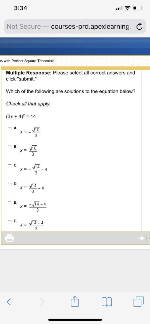 Which of the following are solutions to the equation below?  check all that apply.