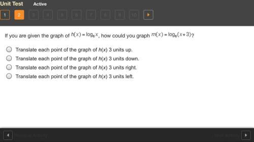 Answer asap pls  if you are given the graph of h(x)=log6x