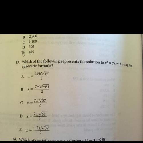Why is the answer to this c and not e. don’t you usually keep the negative number negative? why is