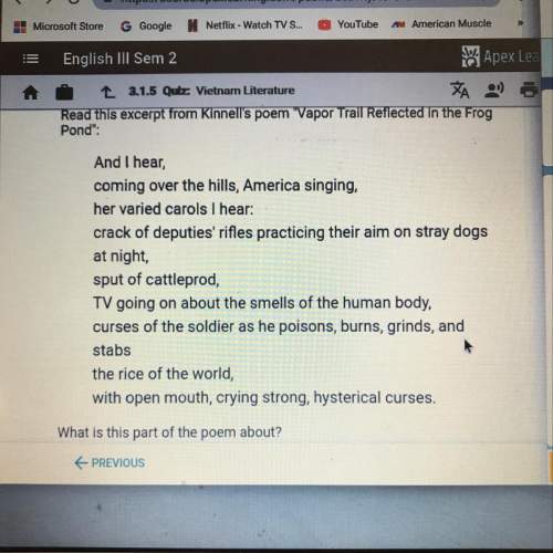 What is this part of the poem about ?  a.america’s involvement in the war b.the rice pa
