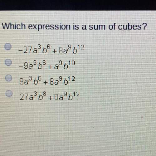 Which expression is a sum of cubes?