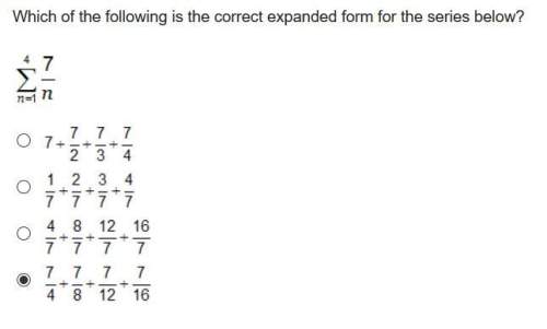 Which of the following is the correct expanded form for the series below?