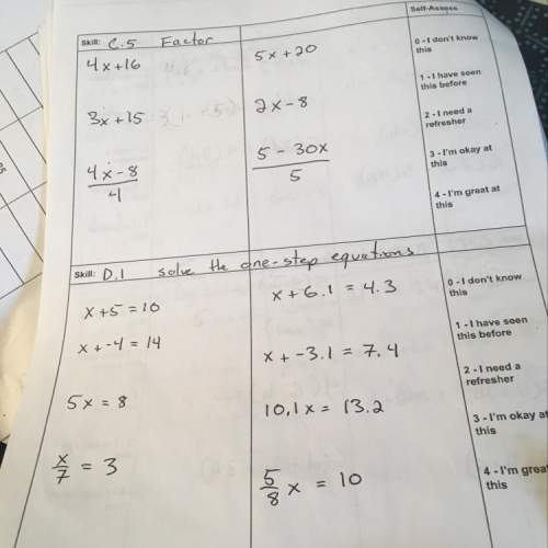 Can someone me with factoring and one step equations