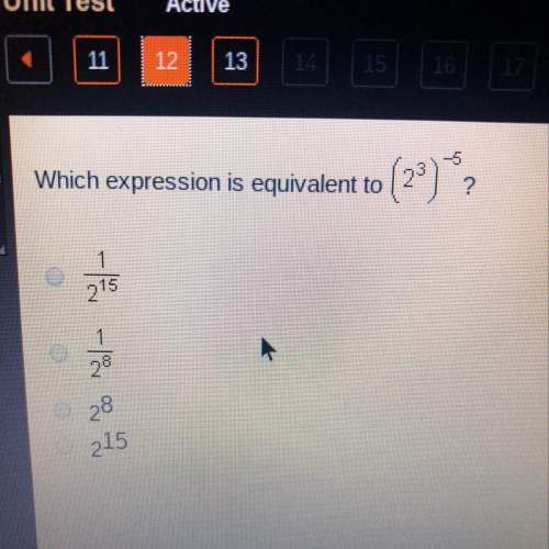 Which expression is equivalent to (2^3)^-5