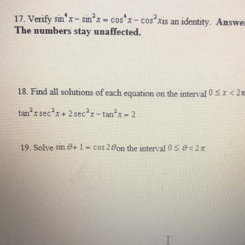 18. find all solutions of each equation on the interval (see picture)