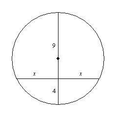 Find x. round to the nearest tenth if necessary. select one:  a. 6 b. 6.5 c.