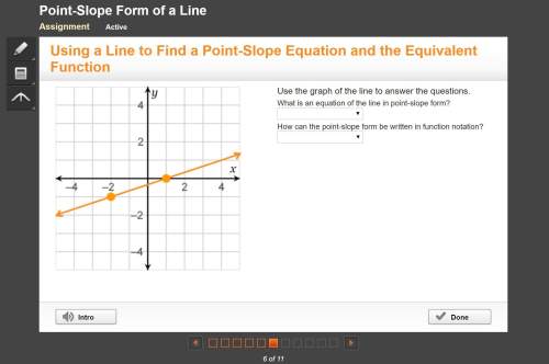 D:  use the graph of the line to answer the questions. what is an equation o