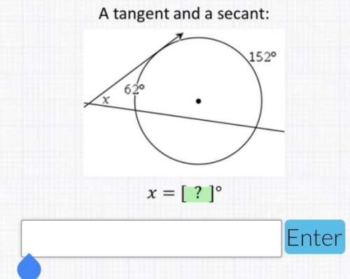 What is x? [a tangent and a decent]