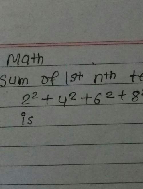 Sum of first nth term of the seris 2^2+4^2+6^2+8^2+ terms is
