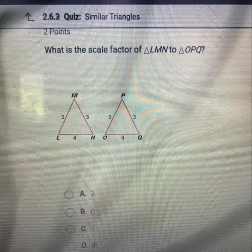 What is the scale factor of almn to aopo?