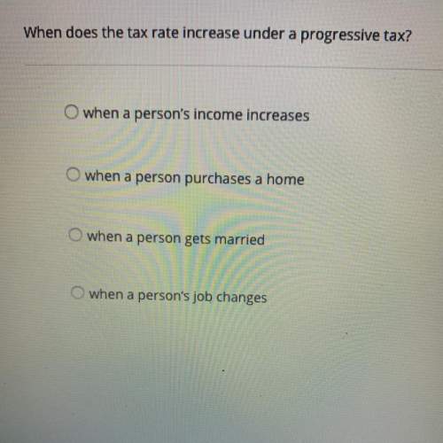 When does the tax rate increase under a progressive tax?