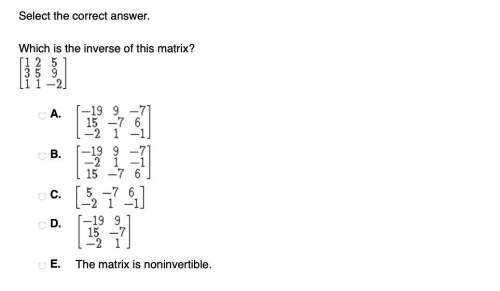 which is the inverse of this matrix?