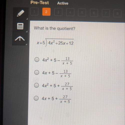 Ineed asap  what is the quotient  x + 5 / 4x^2 + 25x + 12