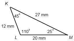 Tamar is measuring the sides and angles of triangle tuv to determine whether it is congruent to the