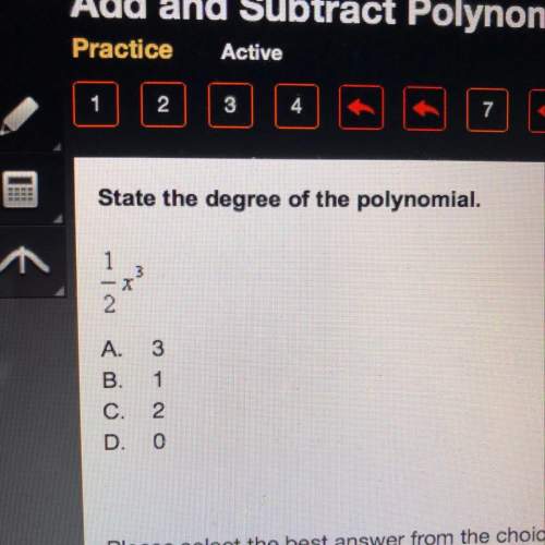 State the degree of the polynomial.