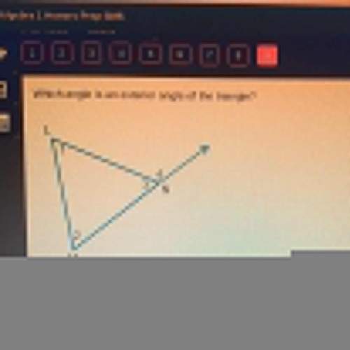 Which angle is an exterior angle of the triangle?