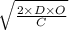 \sqrt{ \frac{2\times D\times O}{C}}