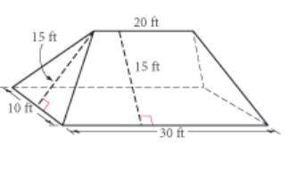 The roof on Crystal’s house is formed by two congruent trapezoids and two congruent isosceles triang