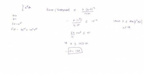 The integral  cannot be evaluated by finding an anti-derivative. Find a lower bound for the integer