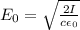 E_0=\sqrt{\frac{2I}{c\epsilon_0}}
