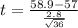 t= \frac{58.9 -57}{\frac{2.8}{\sqrt{36} } }