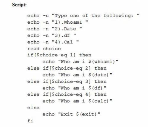 Create a shell script (utilities1.sh) that will print a menu of commands to execute. (a) The script