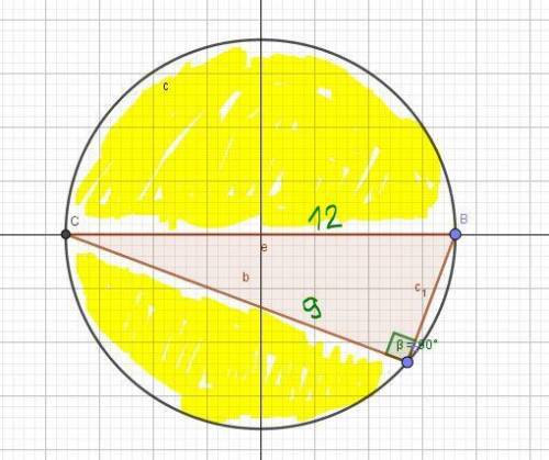 A right triangle is inscribed in a circle as shown. What is the area of the shaded region. Diameter