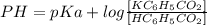 PH = pKa + log\frac{[KC_6H_5CO_2]}{[HC_6H_5CO_2]}