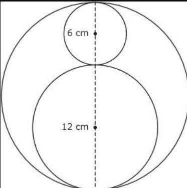 A company's logo was designed using circles of 3 different. sizes. The diameters of two of the circl
