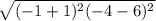 \sqrt{(-1 + 1)^{2} (-4 - 6)^{2}}