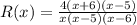 R(x)=\frac{4(x+6)(x-5)}{x(x-5)(x-6)}