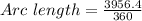 Arc \ length =\frac{3956.4}{360}