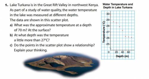 1. Lake Turkana is in the Great Rift Valley in northwest Kenya. As part of a study of water quality,