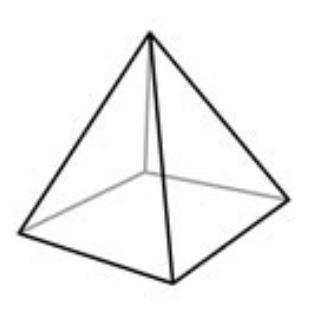 The base of a polyhedron is a square and the lateral faces are triangles. What polyhedron is being d