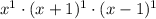 x^1\cdot(x+1)^1\cdot(x-1)^1