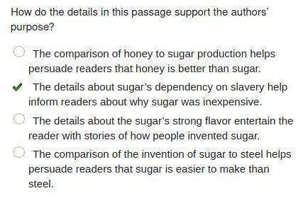 Sugar is different from honey. It offers a stronger sweet flavor, and like steel or plastic, it had
