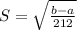 S = \sqrt{\frac{b-a}^{2}{12}}