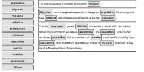 The original sources of variation coming from . can cause gene frequencies to change in a if the imm