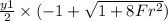\frac{y1}{2} \times (-1+\sqrt{1+8Fr^2})