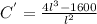 C^{'}=\frac{4l^3-1600}{l^2}