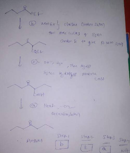 Problem 19.24a Using the reagents below, list in order (by letter, no period) those necessary to con