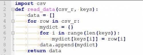 Read_data Define a function named read_data with two parameters. The first parameter will be a csv r