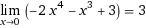 Describe the end behavior of the following function f(x)=-2x^4-x^3+3