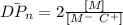 \bar{DP_n}= 2 \frac{[M]}{[M^- \  C^+]}