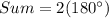 Sum = 2(180^\circ)