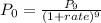P_0=\frac{P_9}{(1+rate)^9}